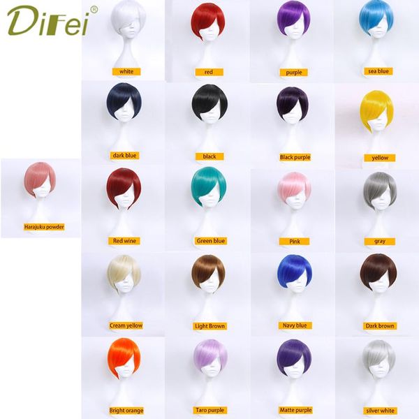 synthetic wigs defei 30cm straight short hair color wig msn face close female red white blue heat resistant cosplay, Black
synthetic wigs defei 30cm straight short hair color wig msn face close female red white blue heat resistant cosplay, Black