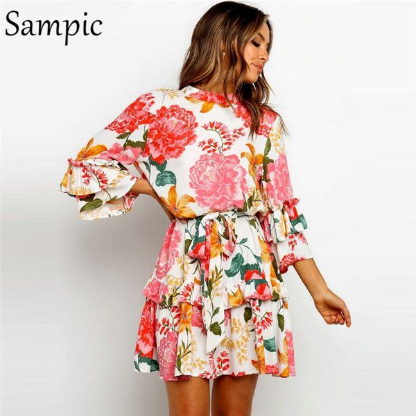 casual dresses sampic fashion o neck woman bohemia floral printed long sleeve dress sundress short bandage beach, Black;gray
casual dresses sampic fashion o neck woman bohemia floral printed long sleeve dress sundress short bandage beach, Black;gray