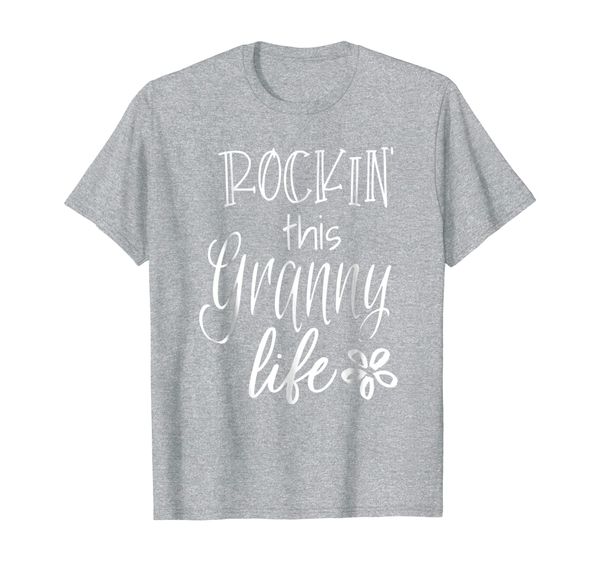 rockin this life cute granny tshirt gift from grandkids, White;black
rockin this life cute granny tshirt gift from grandkids, White;black