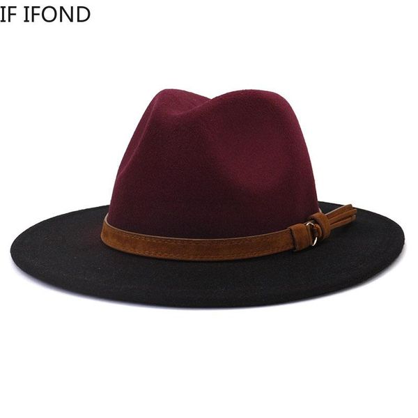 wide brim hats vintage wool fedora hat with trilby felt gradient rose jazz women's men's winter, Blue;gray
wide brim hats vintage wool fedora hat with trilby felt gradient rose jazz women's men's winter, Blue;gray