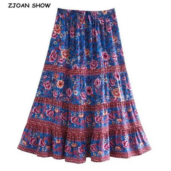 blue green bohemian flower print long skirt stitching ruched ruffle hem holiday women adjust stream waist swing skirts beach 210429, Black
blue green bohemian flower print long skirt stitching ruched ruffle hem holiday women adjust stream waist swing skirts beach 210429, Black