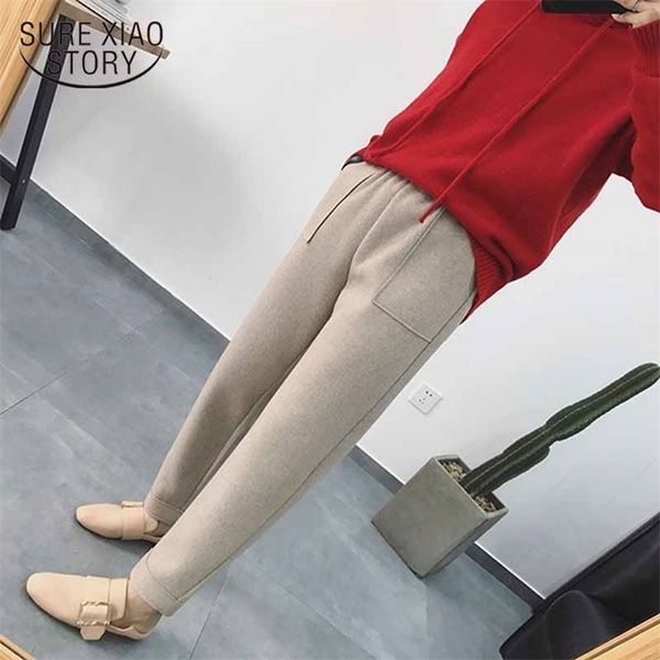 thicken women harem pants woolen autumn winter korean style plus size pantalon loose female trousers capris 11066 210421, Black;white 
thicken women harem pants woolen autumn winter korean style plus size pantalon loose female trousers capris 11066 210421, Black;white