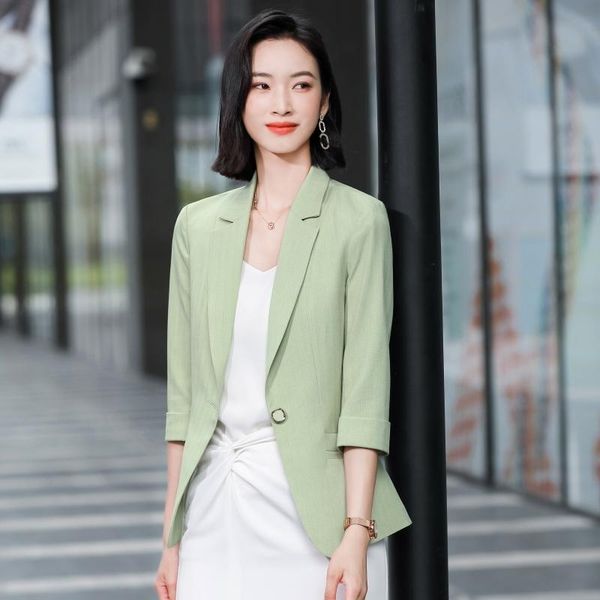 women's suits & blazers elegant green half sleeve formal jackets coat for women business work wear professsional outwear blaser, White;black
women's suits & blazers elegant green half sleeve formal jackets coat for women business work wear professsional outwear blaser, White;black