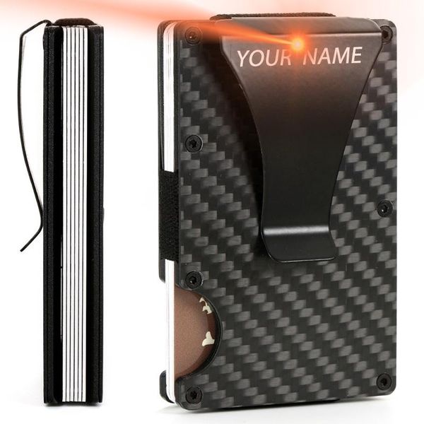 card holders duvence 2021 engraving name carbon fiber holder rfid metal wallet purse male business for women, Brown;gray
card holders duvence 2021 engraving name carbon fiber holder rfid metal wallet purse male business for women, Brown;gray