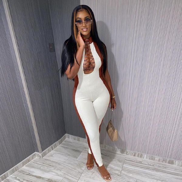 hirigin 2021 sleeveless turtlenack patchwork bandage hollow out bodycon jumpsuit autumn winter women party club outfits women's jumpsui, Black;white
hirigin 2021 sleeveless turtlenack patchwork bandage hollow out bodycon jumpsuit autumn winter women party club outfits women's jumpsui, Black;white