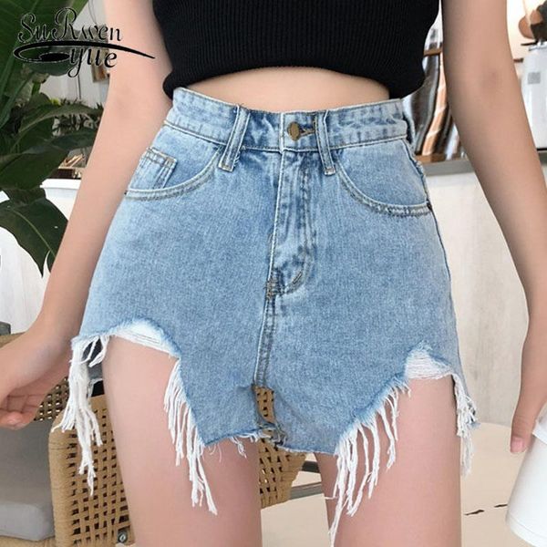 women's shorts 2021 summer high waist a-shaped irregular loose-legged women jeans lady, White;black
women's shorts 2021 summer high waist a-shaped irregular loose-legged women jeans lady, White;black