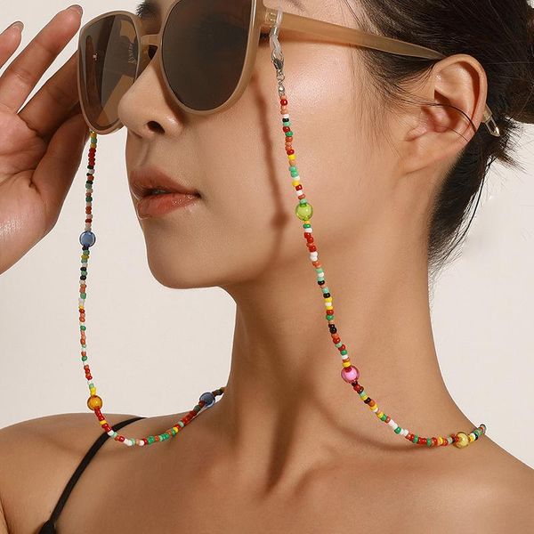 sunglasses frames transparent colorful bead glasses chain mask for women girl rope lanyard versatile rice stylish, Silver
sunglasses frames transparent colorful bead glasses chain mask for women girl rope lanyard versatile rice stylish, Silver