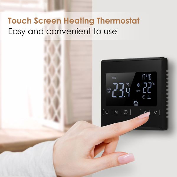 ac85-240v lcd touch screen s-mart thermostat electric floor heating termostato s-mart temperature controller for home
ac85-240v lcd touch screen s-mart thermostat electric floor heating termostato s-mart temperature controller for home