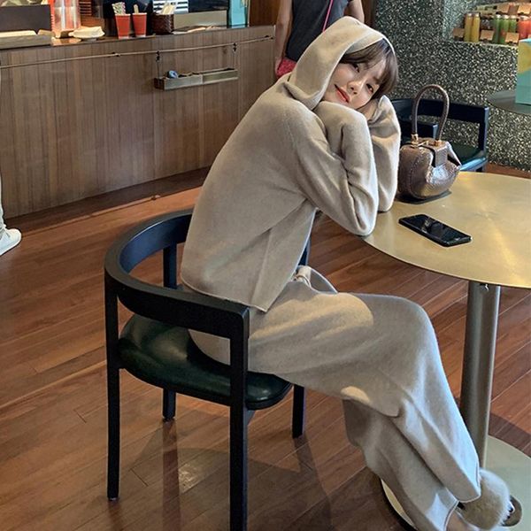 women's tracksuits jsxdhk high qulaity women knit pant set fashion autumn winter wool hooded knitted soft loose sweater tracksuit and t, Gray
women's tracksuits jsxdhk high qulaity women knit pant set fashion autumn winter wool hooded knitted soft loose sweater tracksuit and t, Gray