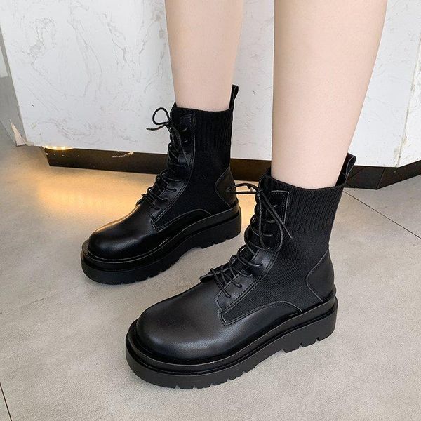 boots women's chunky platform motorcycle autumn winter 2021 lace up elastic knitting ankle shoes woman short botas m5-52, Black
boots women's chunky platform motorcycle autumn winter 2021 lace up elastic knitting ankle shoes woman short botas m5-52, Black