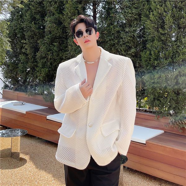 new fashion autumn mesh suit jacket personality niche design hollow out loose causal notched see trought blazer 9y8522, White;black
new fashion autumn mesh suit jacket personality niche design hollow out loose causal notched see trought blazer 9y8522, White;black