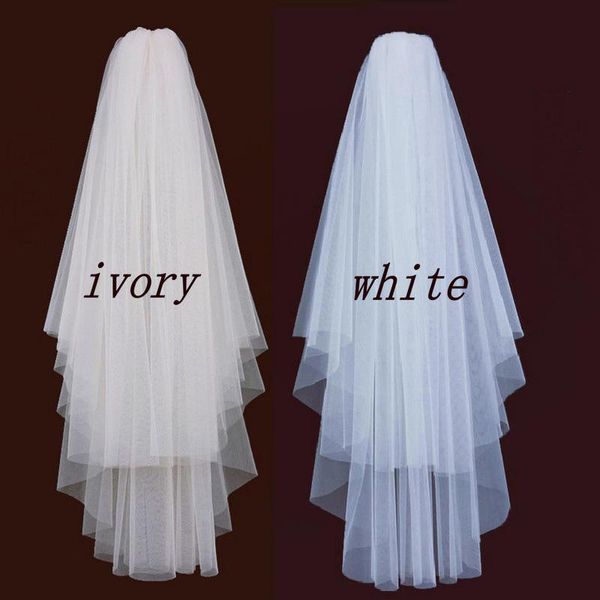 bridal veils 75cm two-layer white short veil with comb ivory for wedding party tulle veiling cut edge cathedral, Black
bridal veils 75cm two-layer white short veil with comb ivory for wedding party tulle veiling cut edge cathedral, Black