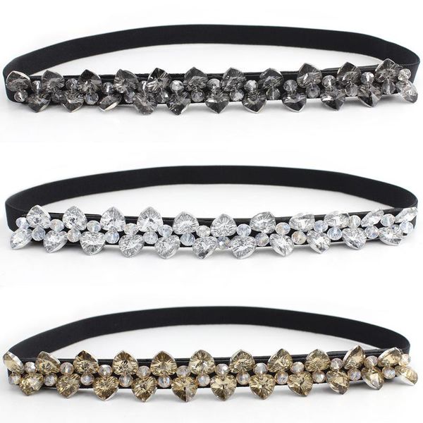 belts elegant women elastic waistband snap button rhinestone inlaid crystal for dress versatile thin belt waist, Black;brown
belts elegant women elastic waistband snap button rhinestone inlaid crystal for dress versatile thin belt waist, Black;brown