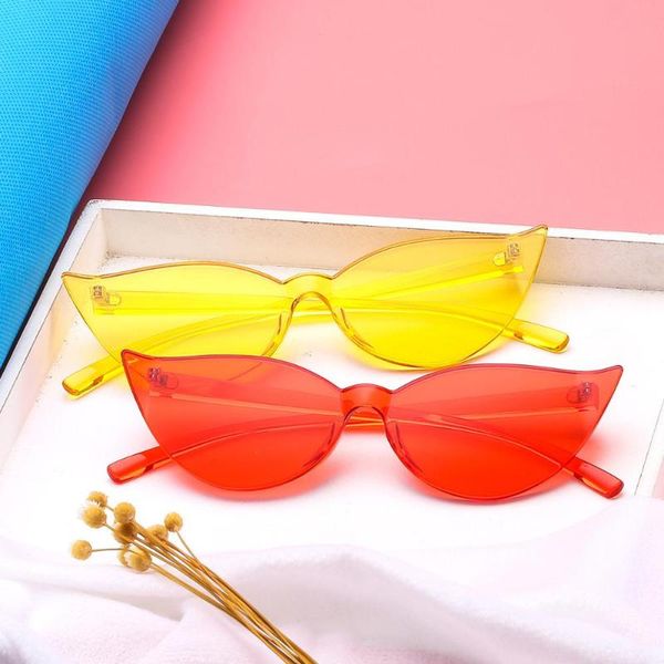 sunglasses unique rimless women 2021 trending products red yellow purple orange frameless futuristic, White;black
sunglasses unique rimless women 2021 trending products red yellow purple orange frameless futuristic, White;black