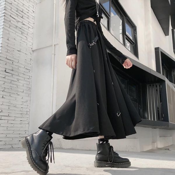 dark style girl women skirt high waist hanging buckle summer autumn street long, Black
dark style girl women skirt high waist hanging buckle summer autumn street long, Black