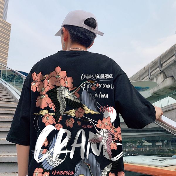 2023sssummer casual men t-shirt couple big size chinese style short sleeve streetwear harajuku, White;black
2023sssummer casual men t-shirt couple big size chinese style short sleeve streetwear harajuku, White;black