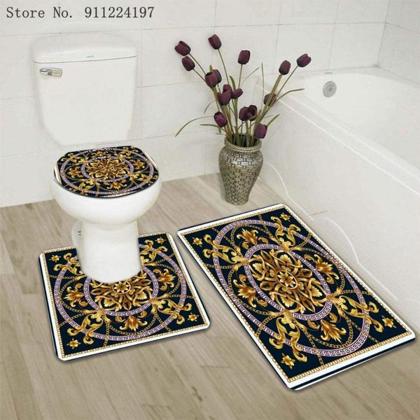 bath accessory set gold chain printed bathroom mat flannel anti-slip black modern carpet flower toliet rug floor mats
bath accessory set gold chain printed bathroom mat flannel anti-slip black modern carpet flower toliet rug floor mats