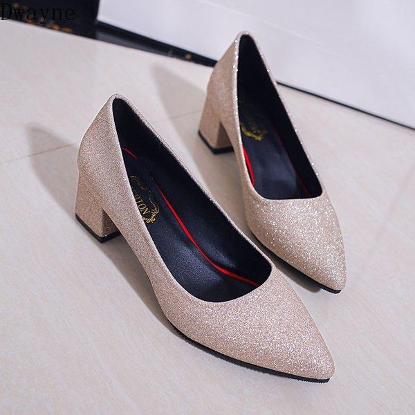 dress shoes women's spring autumn thick with work korean wild shallow mouth pointed sequin silver banquet high heels, Black
dress shoes women's spring autumn thick with work korean wild shallow mouth pointed sequin silver banquet high heels, Black