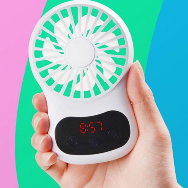 electric fans mini portable creative deskfan with time clock usb rechargeable handheld air cooler summer cooling tool
electric fans mini portable creative deskfan with time clock usb rechargeable handheld air cooler summer cooling tool