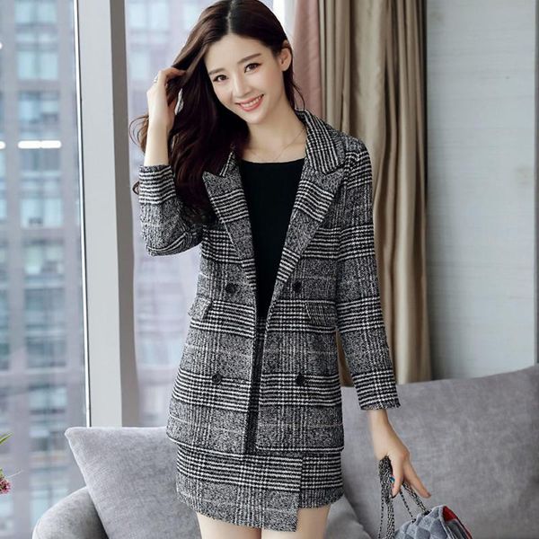two piece dress 2021 women's skirt suit for formal wear spring autumn fashion plaid women outfits stripe blazer office clothes, White
two piece dress 2021 women's skirt suit for formal wear spring autumn fashion plaid women outfits stripe blazer office clothes, White