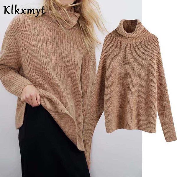 klkxmyt za turtleneck sweater women fashion soft touch loose knitted vintage long sleeve female pullovers chic 210527, White;black
klkxmyt za turtleneck sweater women fashion soft touch loose knitted vintage long sleeve female pullovers chic 210527, White;black