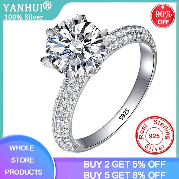 cluster rings have certificate 925 sterling silver moissanite ring classic style round cut two row zirconia diamond engagement gift, Golden;silver
cluster rings have certificate 925 sterling silver moissanite ring classic style round cut two row zirconia diamond engagement gift, Golden;silver