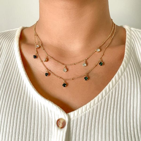 pendant necklaces 2021 korean fashion metal light weight thin basic chain choker necklace for women geometric round glass jewelry, Silver
pendant necklaces 2021 korean fashion metal light weight thin basic chain choker necklace for women geometric round glass jewelry, Silver