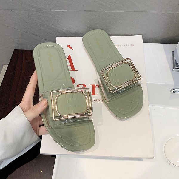 style slippers female summer trend non-slip plastic soft bottom outer wear flat beach sandals, Black
style slippers female summer trend non-slip plastic soft bottom outer wear flat beach sandals, Black