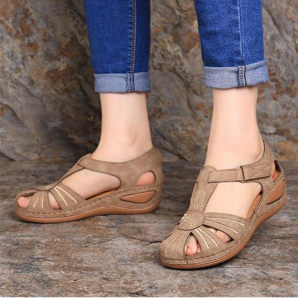 women's classic solid hollow out sandals female hook loop casual shoes ladies wedge buckle footwear summer plus size 2021, Black
women's classic solid hollow out sandals female hook loop casual shoes ladies wedge buckle footwear summer plus size 2021, Black