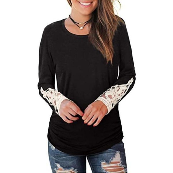 women's hoodies & sweatshirts ladies pure color pullover lace long sleeve o-neck casual fashion loose street fall winter, Black
women's hoodies & sweatshirts ladies pure color pullover lace long sleeve o-neck casual fashion loose street fall winter, Black