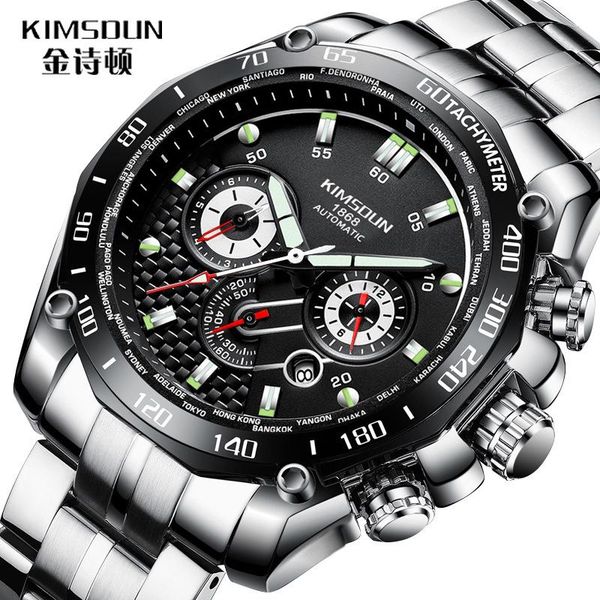 wristwatches kimdun brand fashion multi-function automatic mechanical watch waterproof luminous sports men's, Slivery;brown
wristwatches kimdun brand fashion multi-function automatic mechanical watch waterproof luminous sports men's, Slivery;brown