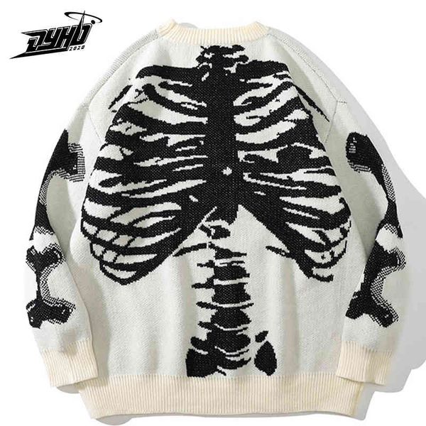 hip hop streetwear harajuku men women loose vintage retro skull print knitted sweater 2021 autumn cotton pullover unisex, White;black
hip hop streetwear harajuku men women loose vintage retro skull print knitted sweater 2021 autumn cotton pullover unisex, White;black