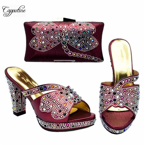 dress shoes amazing wine with colorful stones high heel slipper and evening bag sets for wedding/party 333-4, height 11cm, Black
dress shoes amazing wine with colorful stones high heel slipper and evening bag sets for wedding/party 333-4, height 11cm, Black