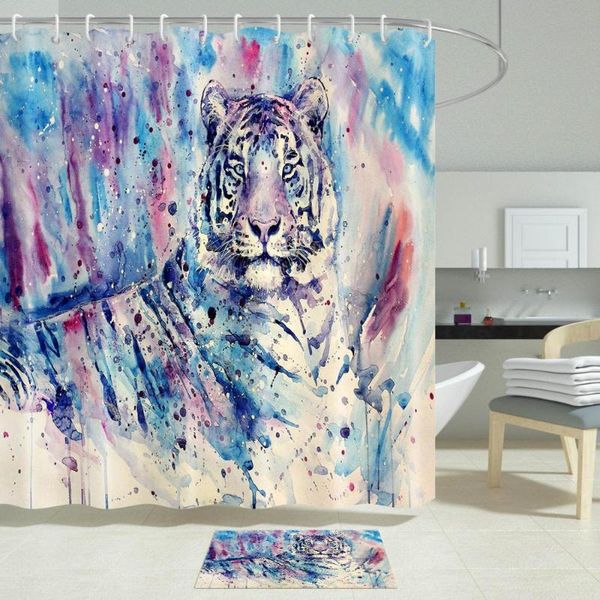shower curtains tiger colorful painting printed bath products bathroom decor with hooks waterproof
shower curtains tiger colorful painting printed bath products bathroom decor with hooks waterproof