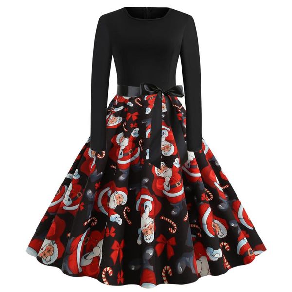 casual dresses vintage christmas dress black big swing women winter long sleeve robe year party plus size d5, Black;gray
casual dresses vintage christmas dress black big swing women winter long sleeve robe year party plus size d5, Black;gray