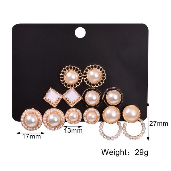stud 6 pairs/set earrings for women fashion round pearl set boucle oreille femme earring mixed jewelry gifts, Golden;silver
stud 6 pairs/set earrings for women fashion round pearl set boucle oreille femme earring mixed jewelry gifts, Golden;silver