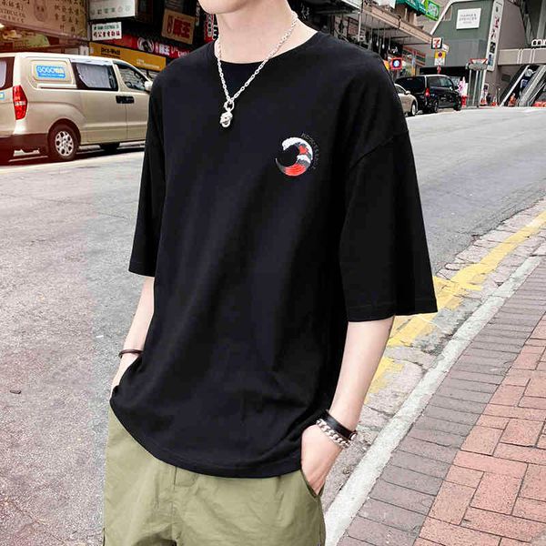 short 2019 summer men's letter printing cotton clothes sleeve round neck loose white/grey/black color t-shirts, White;black
short 2019 summer men's letter printing cotton clothes sleeve round neck loose white/grey/black color t-shirts, White;black