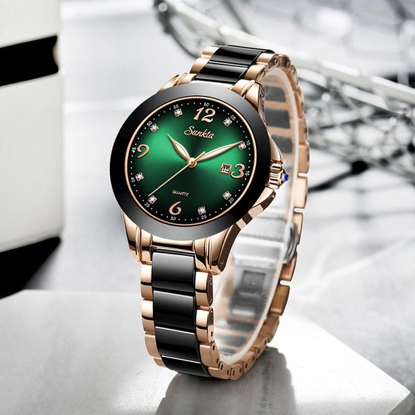 wristwatches sunkta 2021 watch women fashion luminous hands date lndicator stainless steel strap quartz wrist watches lady green water ghost, Slivery;brown
wristwatches sunkta 2021 watch women fashion luminous hands date lndicator stainless steel strap quartz wrist watches lady green water ghost, Slivery;brown