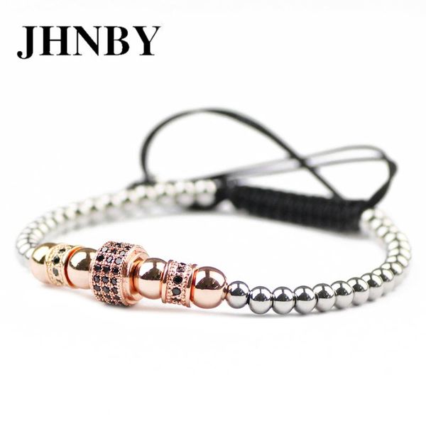 charm bracelets jhnby cylinder 4/6mm stainless steel men bracelet pave cz braided lucky beads women bangle trendy jewelry pulseras hombre, Golden;silver
charm bracelets jhnby cylinder 4/6mm stainless steel men bracelet pave cz braided lucky beads women bangle trendy jewelry pulseras hombre, Golden;silver
