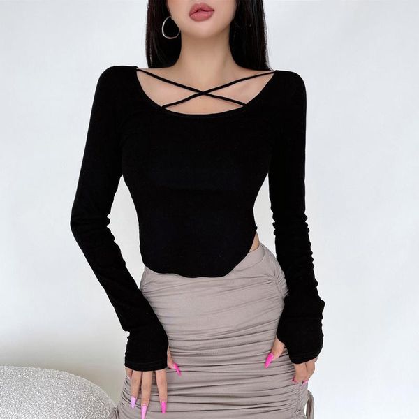 women's t-shirt womengaga cross o neck women 2021 slim short long sleeve base autumn tshirt tees korean pink fjt9, White
women's t-shirt womengaga cross o neck women 2021 slim short long sleeve base autumn tshirt tees korean pink fjt9, White