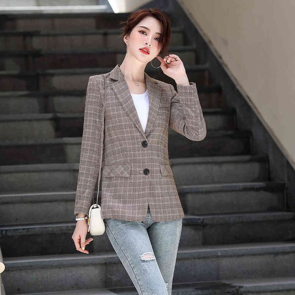 suit suit female cashew plaid single breasted blazer 2021 spring outerwear full sleeve jacket, White;black
suit suit female cashew plaid single breasted blazer 2021 spring outerwear full sleeve jacket, White;black