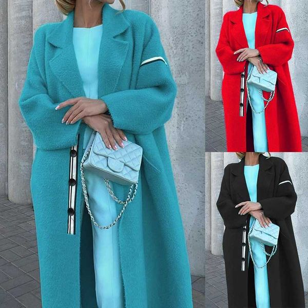 women's wool & blends 202 fashion winter warm long coat elegant single breasted solid jacket female casual oversized outwear, Black
women's wool & blends 202 fashion winter warm long coat elegant single breasted solid jacket female casual oversized outwear, Black