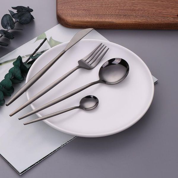 dinnerware sets 18/10 stainless steel cutlery set fork spoon knife black tableware shovel travel gift spoons drop
dinnerware sets 18/10 stainless steel cutlery set fork spoon knife black tableware shovel travel gift spoons drop