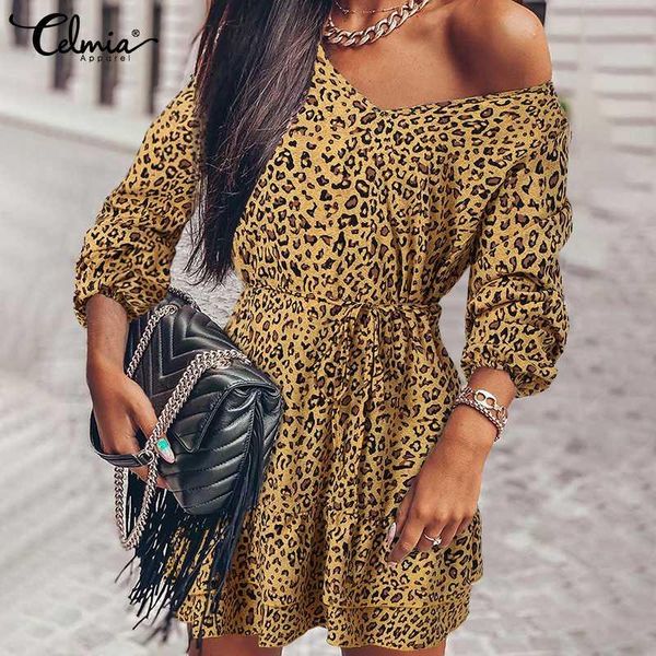 casual dresses celmia women's fashion v-neck dress summer leopard print mini loose long sleeve belted nightclub ruffles vestidos, Black;gray
casual dresses celmia women's fashion v-neck dress summer leopard print mini loose long sleeve belted nightclub ruffles vestidos, Black;gray