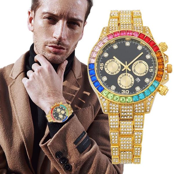 wristwatches ot sale fashion mens watches full diamond wrist watch quartz clock gold calendar men relogio masculino, Slivery;brown
wristwatches ot sale fashion mens watches full diamond wrist watch quartz clock gold calendar men relogio masculino, Slivery;brown