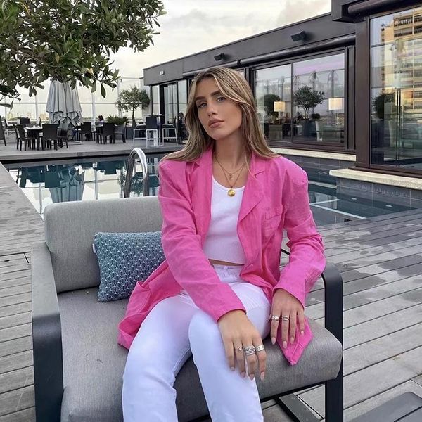 women's suits & blazers slmd women fashion chic pink thin cotton blazer female elegant buttons pockets coats ladies casual outfits, White;black
women's suits & blazers slmd women fashion chic pink thin cotton blazer female elegant buttons pockets coats ladies casual outfits, White;black