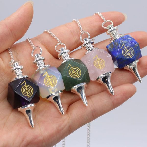 Pendant Necklaces Natural Stone Aura Symbol Ling Pendulum Hypnotic Healing Used For Insomnia Memories Necklace Ornaments Jewelry, Silver
Pendant Necklaces Natural Stone Aura Symbol Ling Pendulum Hypnotic Healing Used For Insomnia Memories Necklace Ornaments Jewelry, Silver