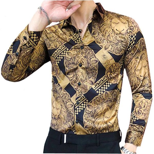 luxury golden casual shirts men 2021 long sleeve shirt dress slim fit tuxedo fashion streetwear social night club blouse men's, White;black
luxury golden casual shirts men 2021 long sleeve shirt dress slim fit tuxedo fashion streetwear social night club blouse men's, White;black
