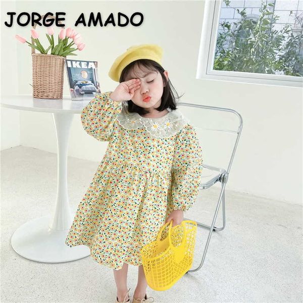 wholesale korean style spring girls dresses floral embroidery peter pan collar princess girl clothes e2032 210610, Red;yellow
wholesale korean style spring girls dresses floral embroidery peter pan collar princess girl clothes e2032 210610, Red;yellow