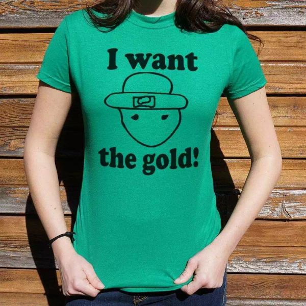 i want the gold t-shirt | women's short sleeve top, White;black
i want the gold t-shirt | women's short sleeve top, White;black